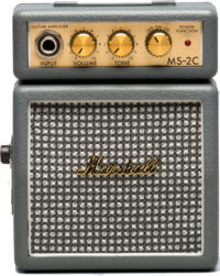 Marshall MS2C Micro Amp Series 1 Watt Portable Electric Guitar Amplifier Half Stack - Vintage Grey
