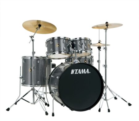 Tama Rhythm Mate Drum Kit Complete With Cymbals – Galaxy Silver