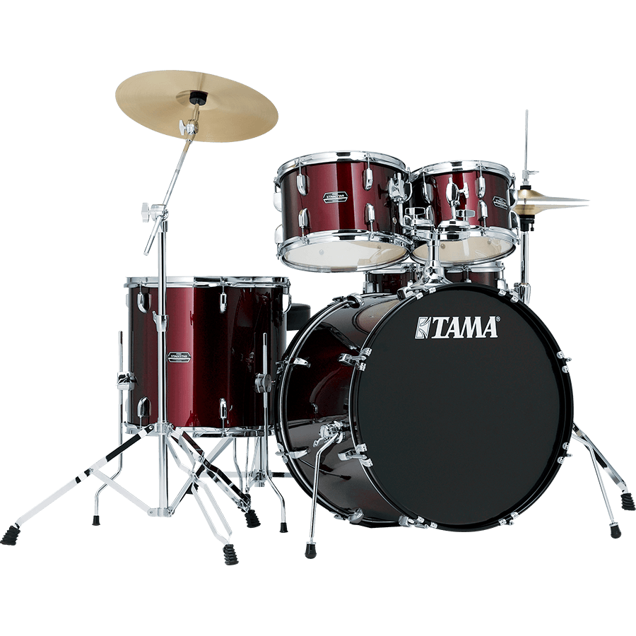 Tama Stagestar 5-Piece Drum Set with Cymbals – Red